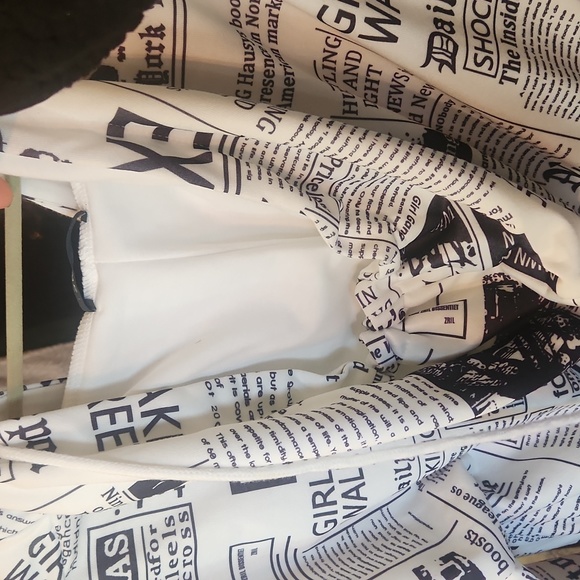 COMFY NEWSPAPER Print Sweatshirt Dress - Picture 3 of 5